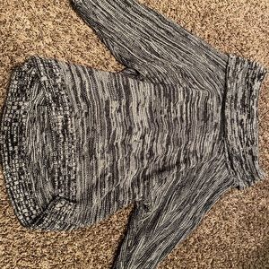 Off the shoulder striped sweater topped